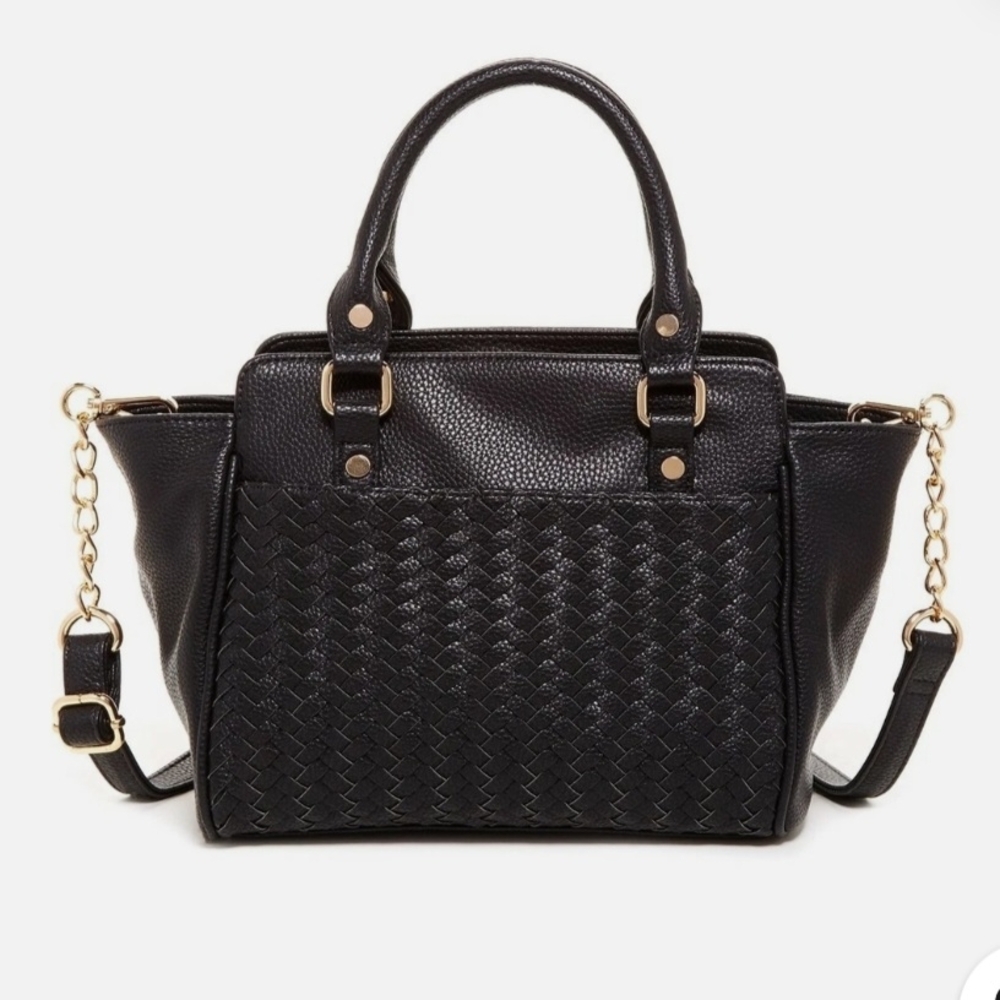 Deux Lux Thompson Wing Satchel Bag Black